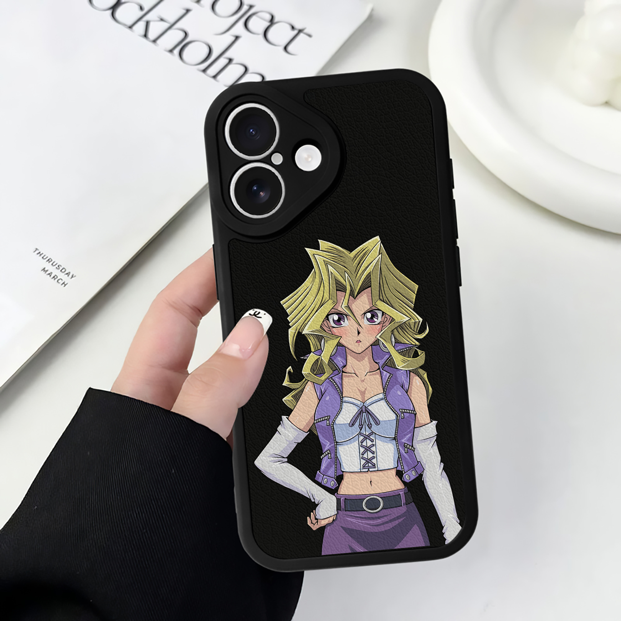 遊☆戯☆王 Yu-Gi-Oh! 【iPhone 16シリーズ対応】シリコンスマホケース（レザー調） 材質：シリコン
